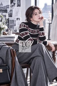 CHANEL Sweater 19A Black Logo Cashmere Knit 40 | UK