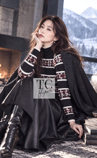 CHANEL Sweater 19A Black Logo Cashmere Knit 40 | UK