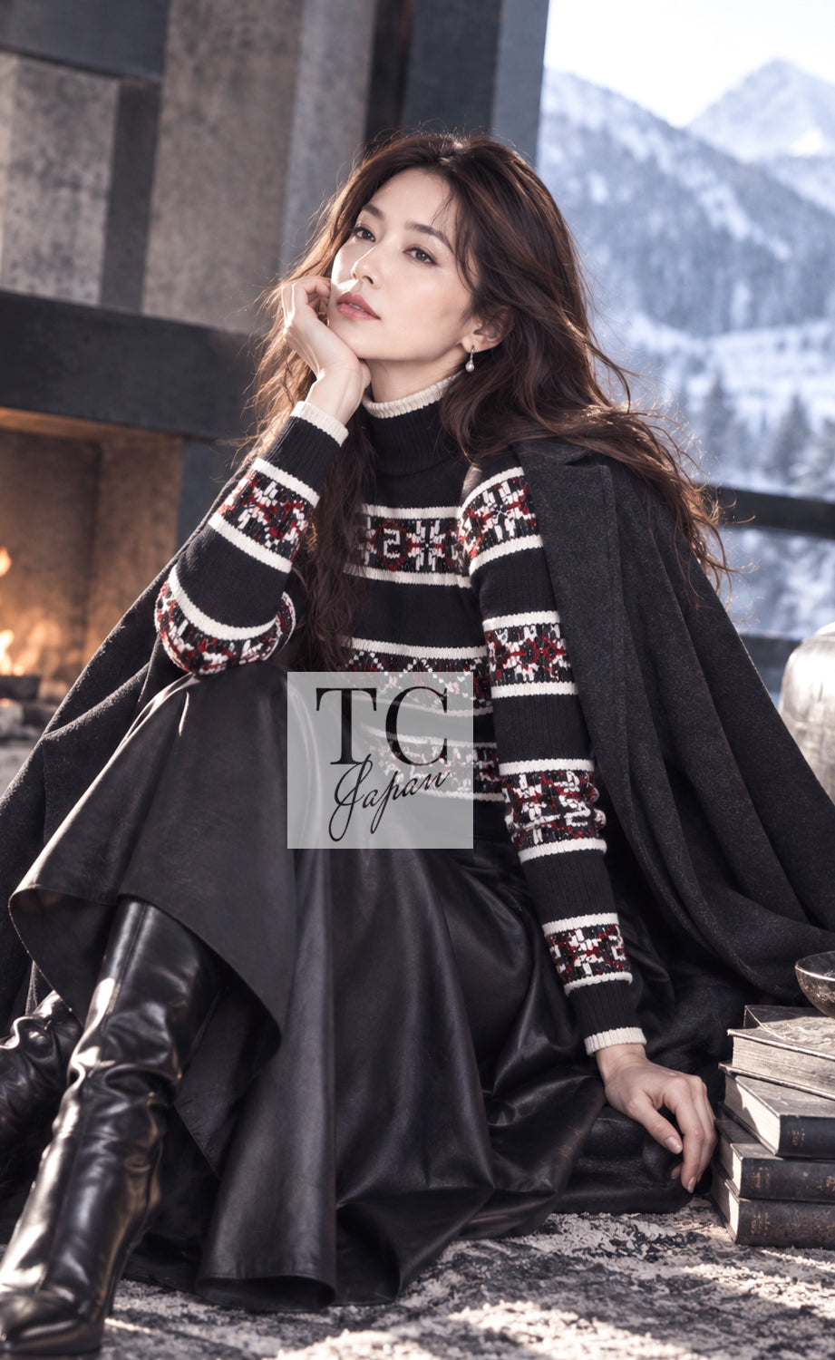 CHANEL Sweater 19A Black Logo Cashmere Knit 40 | UK