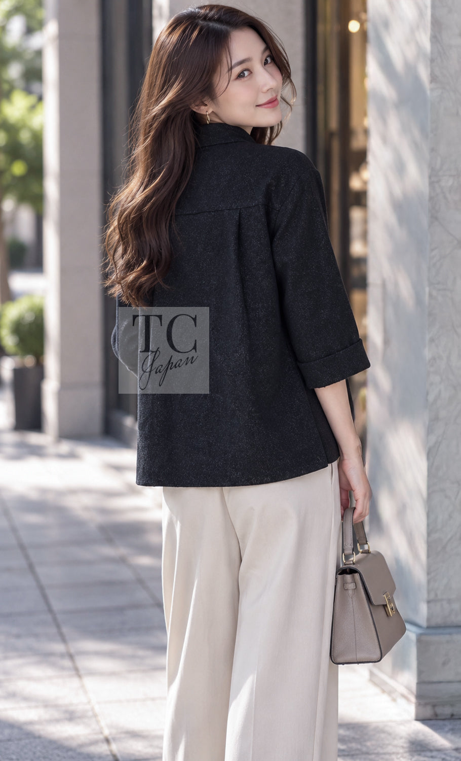 シャネル ジャケット CHANEL 12A ネイビー メタリック グリポワ ボタン ウール 38 40 42 44 46 48
