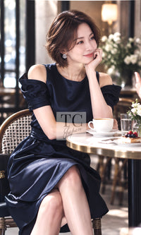 CHANEL Dress 08C Navy Silk 38 | UK