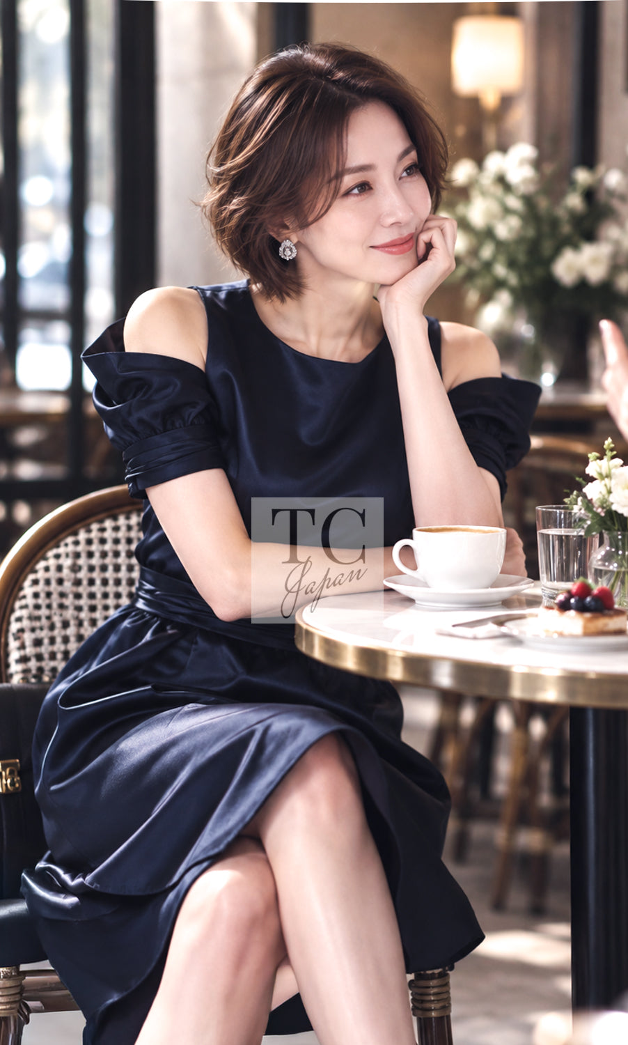 CHANEL Dress 08C Navy Silk 38 | UK