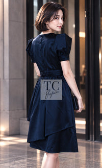 CHANEL Dress 08C Navy Silk 38 | UK