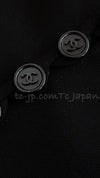 CHANEL 97S Vintage Black Silk CC Logo Jacket Trench Coat 36 シャネル ヴィンテージ ブラック シルク CCロゴ ジャケット トレンチ コート 即発