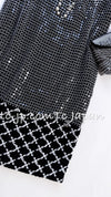 CHANEL 09S Black White Sequin Dress 36 シャネル ブラック ホワイト スパンコール ワンピース 即発