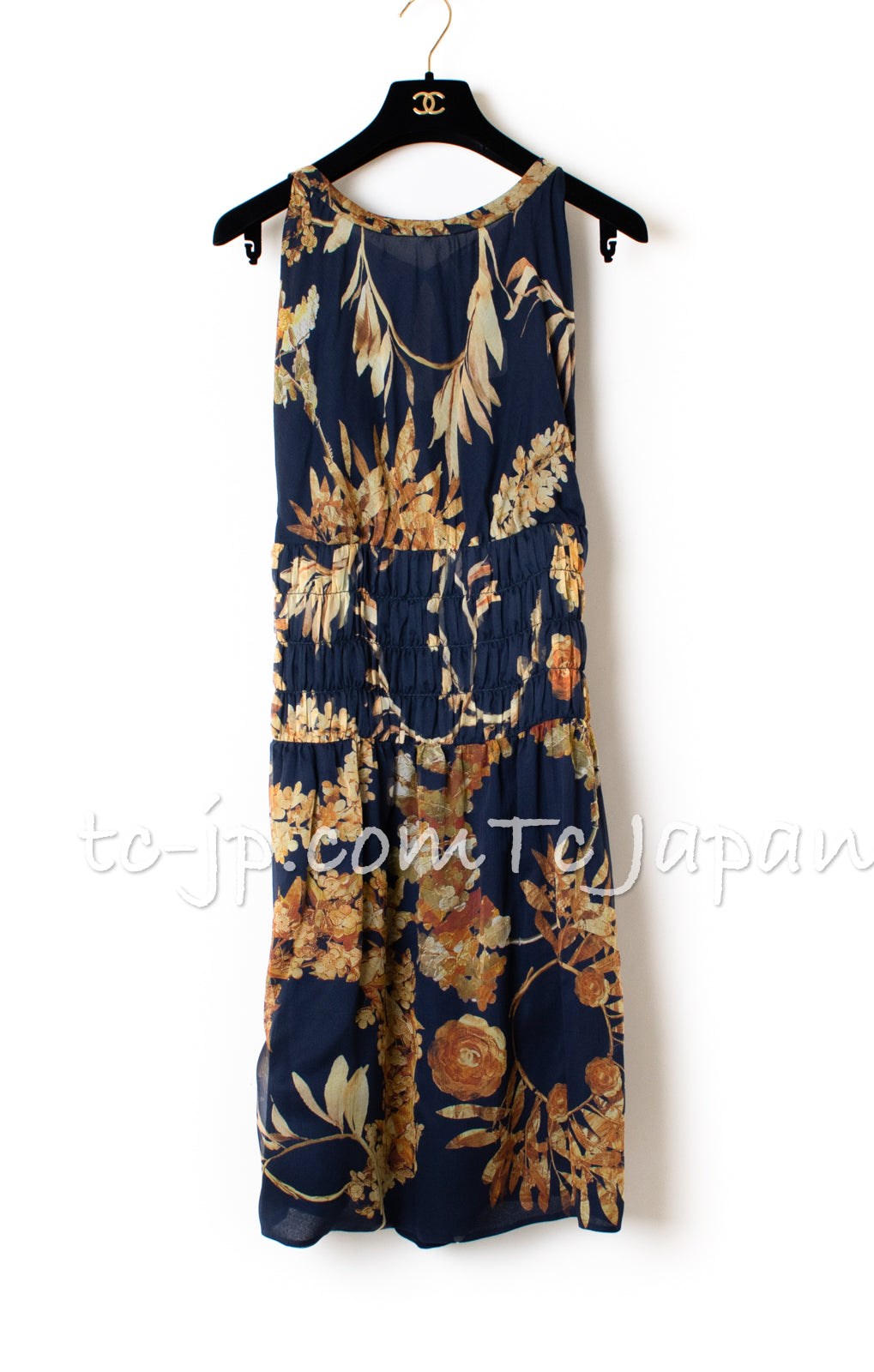 CHANEL 18C Short Sleeve Silk Dress 36 シャネル ノースリーブ・シルク・ワンピース