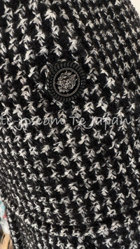CHANEL 14B Black White Wool Silk Tweed Dress 34 シャネル ブラック ホワイト ウール シルク ツイード ワンピース 即発