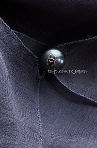 CHANEL 02A Lavender Gray Beads Sequins Collectible Silk Dress 34 36 シャネル ラベンダー・グレー・豪華装飾・ビーズ・スパンコール・コレクティブル・シルク・ワンピース・ドレス 即発