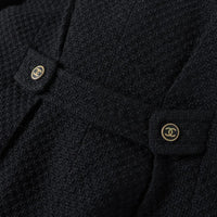 CHANEL 01A Black Double Wool Jacket Coat 38 40 42 シャネル ブラック ウール ダブル ジャケット コート 即発 - TC JAPAN