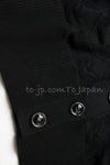 CHANEL 13C Black Knit Cotton Cardigan 36 シャネル ブラック・ニット・カーディガン