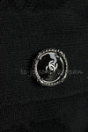 CHANEL 13C Black Knit Cotton Cardigan 36 シャネル ブラック・ニット・カーディガン