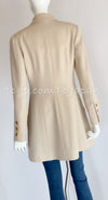 CHANEL 97S Vintage Beige Gold Buttons Wool Blazer Jacket 40 シャネル ヴィンテージ・ベージュ・ゴールド・ボタン・ウール・ブレザー・ジャケット 即発