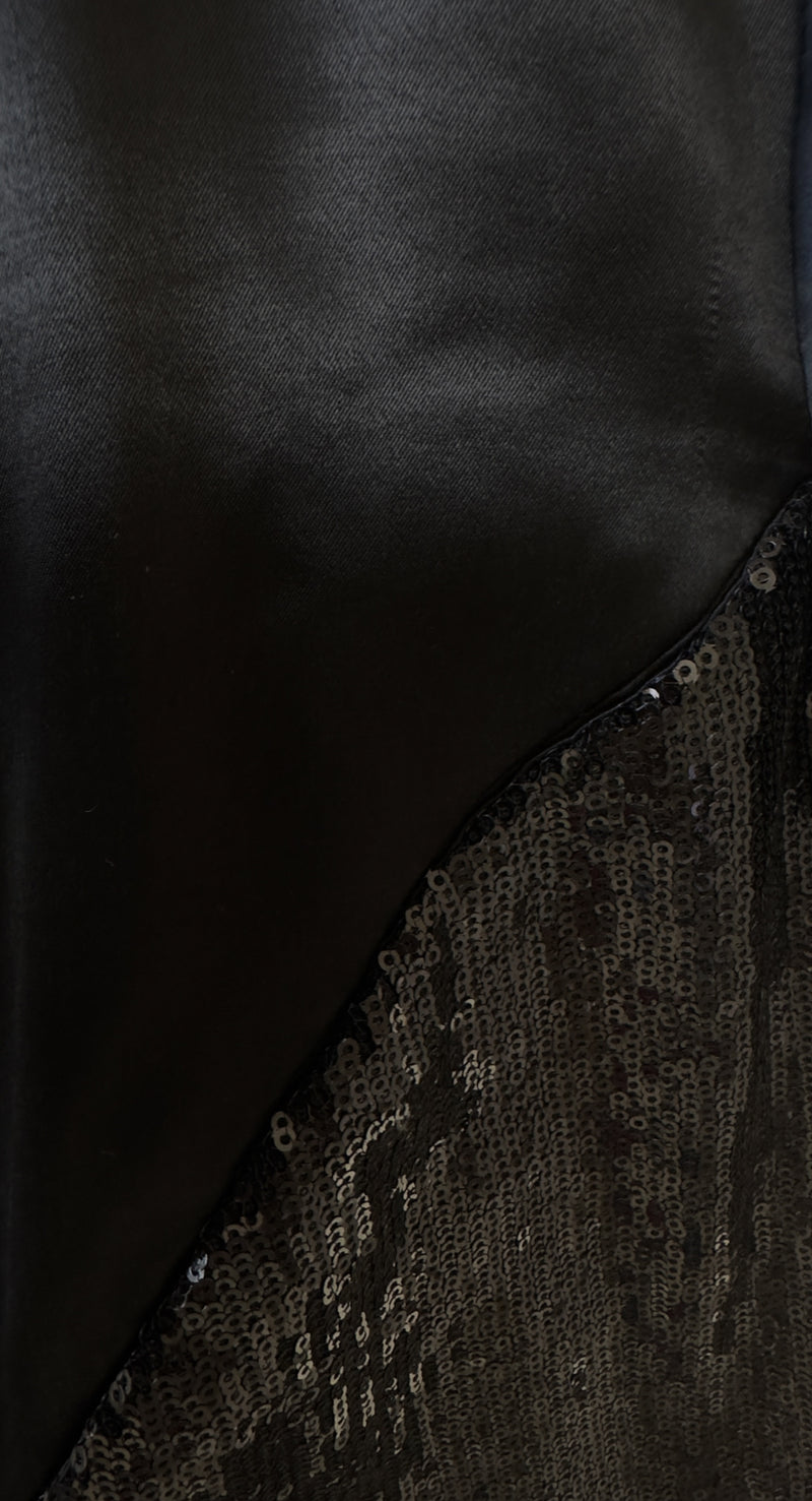 CHANEL 10PF Black Sequin Embellishments Cocktail Dress Coat 36 シャネル ブラック・スパンコール・カクテルドレス・ワンピース・コート 即発
