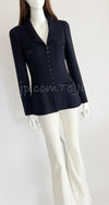 CHANEL 96A Vintage Black Dark Navy Wool Jacket Coat 34 36 38 シャネル ヴィンテージ・ブラック・ダークネイビー・ウール・ジャケット・コート 即発