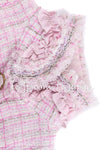 CHANEL 13C Pale Pink Stand Color Tweed Jacket 34 シャネル ペールピンク・スタンドカラー・ジャケット 即発