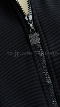 CHANEL 04A Sports Line Black Zipup Jacket Blouson 38 シャネル スポーツライン・ブラック・ジッパー・ジャケット・ブルゾン