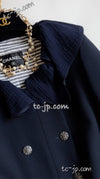CHANEL 20S Navy Wool Jacket Coat 38 シャネル ネイビー・ウール・ジャケット・コート