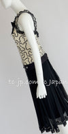 CHANEL 05C Black Ivory Embellishment Sequin Dress 36 シャネル ブラック・アイボリー・スパンコール装飾・ワンピース 即発