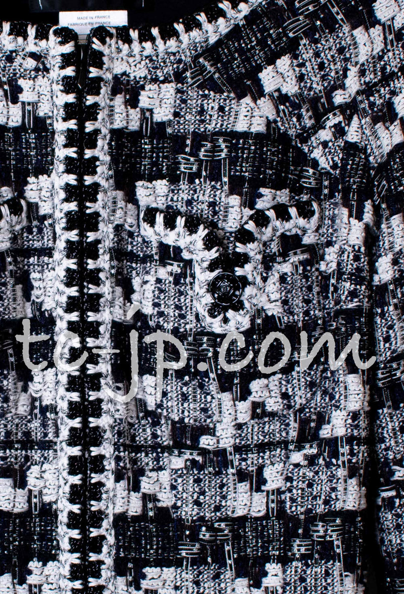 CHANEL 06C Black White Tweed Jacket Skirt Suit 36 38 シャネル ブラック・ホワイト・ツイード・ジャケット・スカート・スーツ 即発