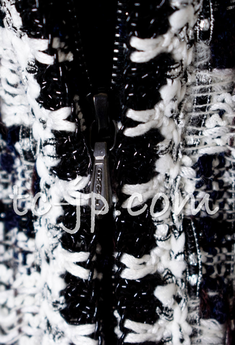 CHANEL 06C Black White Tweed Jacket Skirt Suit 36 38 シャネル ブラック・ホワイト・ツイード・ジャケット・スカート・スーツ 即発