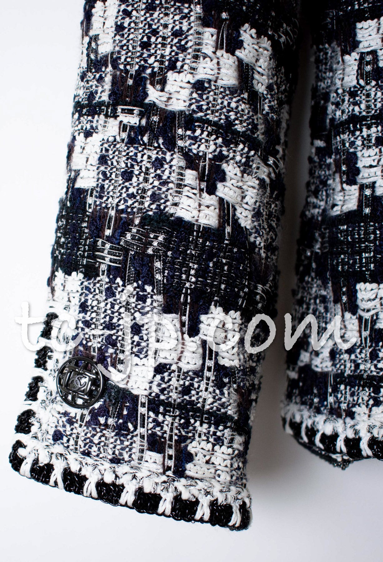 CHANEL 06C Black White Tweed Jacket Skirt Suit 36 38 シャネル ブラック・ホワイト・ツイード・ジャケット・スカート・スーツ 即発