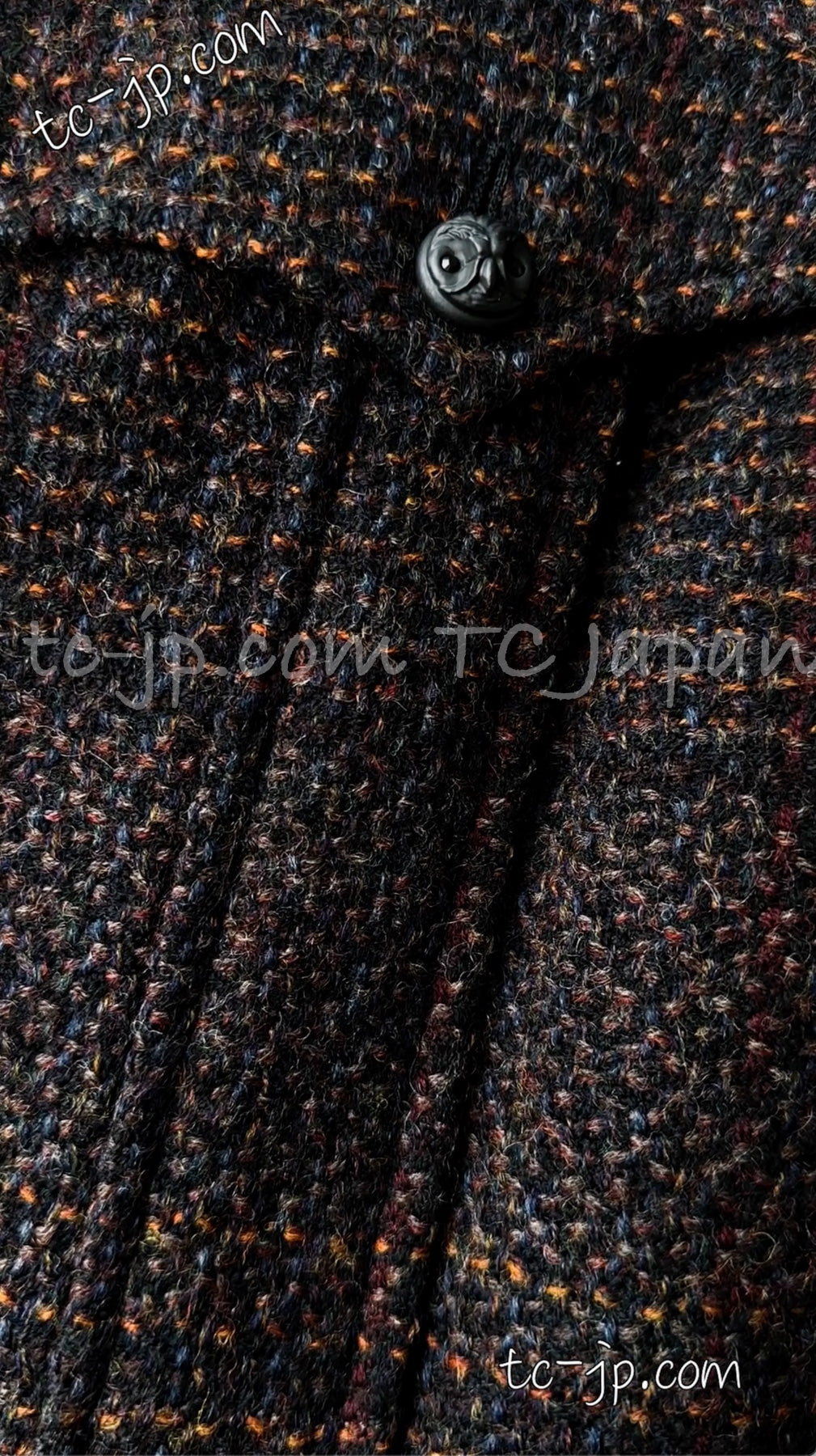 CHANEL A Gray Multicolor Mélange Wool Tweed Jacket  シャネル グレー・マルチ・メランジ  ウール・ツイード・ジャケット 即発