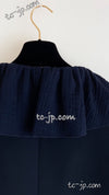 CHANEL 20S Navy Wool Jacket Coat 38 シャネル ネイビー・ウール・ジャケット・コート