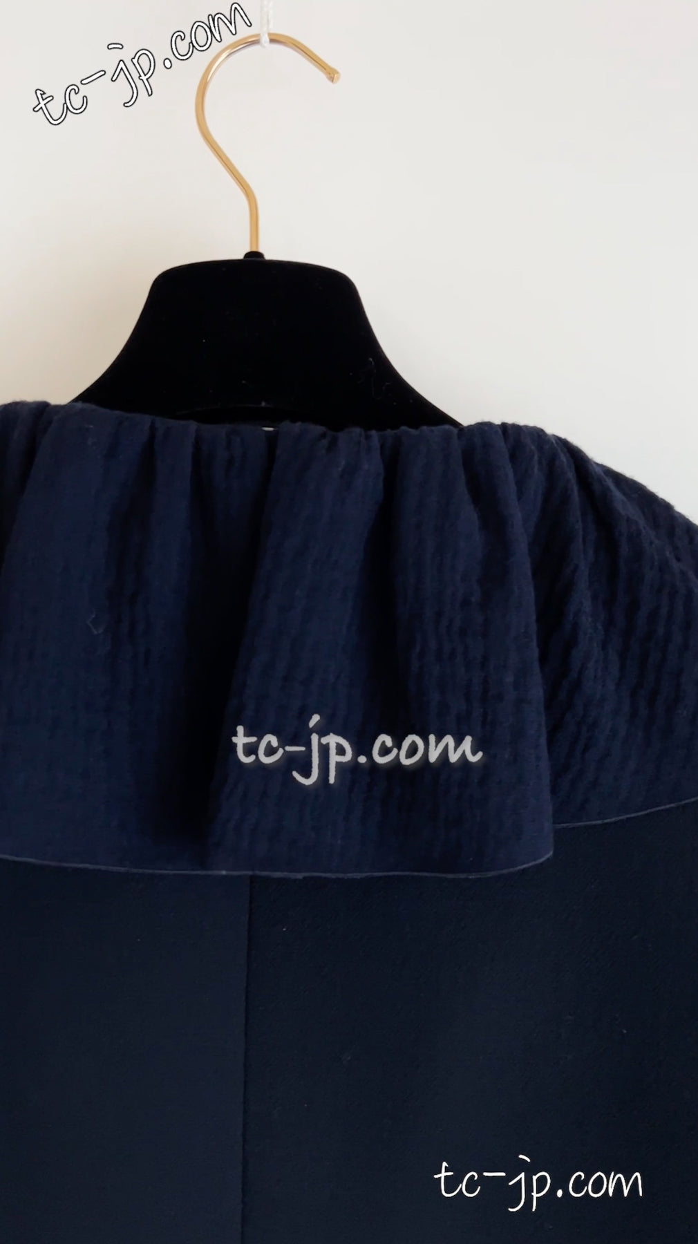 CHANEL 20S Navy Wool Jacket Coat 38 シャネル ネイビー・ウール・ジャケット・コート