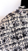 CHANEL 04S Ivory Black Fringed Tweed Cardigan Jacket 34 シャネル アイボリー・ブラック・フリンジ・ツイード・カーディガン・ジャケット 即発