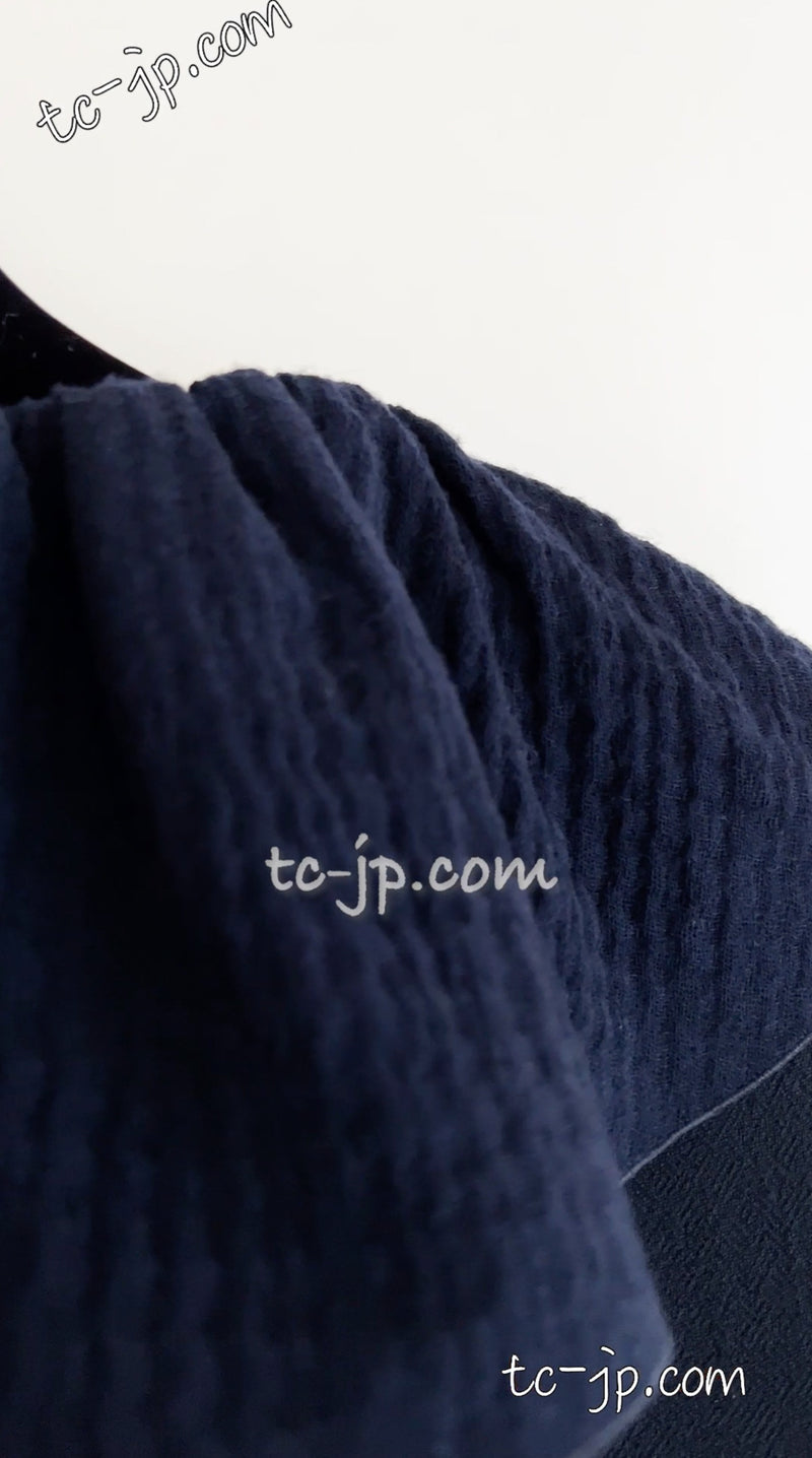 CHANEL 20S Navy Wool Jacket Coat 38 シャネル ネイビー・ウール・ジャケット・コート