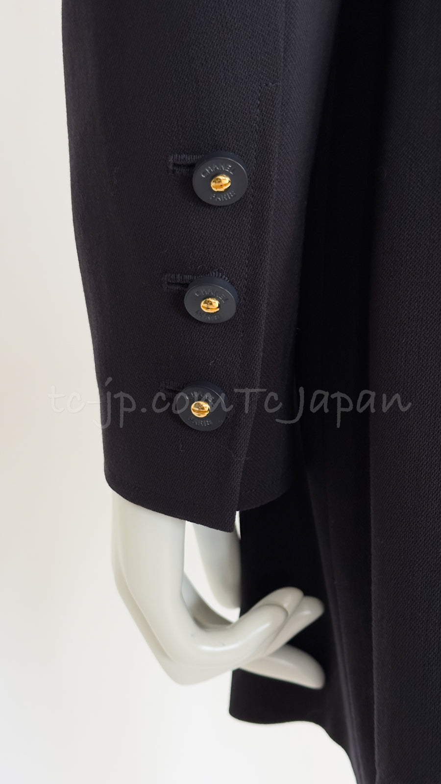 CHANEL 97S Vintage Navy Wool 100% Basic Blazer Jacket 38 40 シャネル ヴィンテージ  ネイビー ウール100% 定番 ブレザー ジャケット 即発