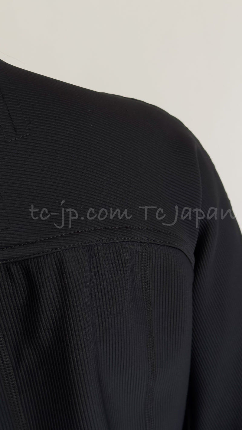 CHANEL 04A Sports Line Black Zipup Jacket Blouson 38 シャネル スポーツライン・ブラック・ジッパー・ジャケット・ブルゾン