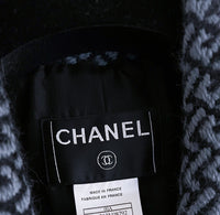 CHANEL 00A Black Grey Blue Wool Tweed Jacket 42 シャネル ブラック・グレーブルー・ウール・ツイード・ジャケット 即発 - TC JAPAN