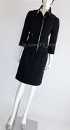 CHANEL 06A Black Wool Tweed Jacket Skirt Suit 38 シャネル ブラック・ウール・ジャケット・スカート・スーツ 即発