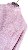 CHANEL 04C Pink Boucle Raw Edge Ice Cream Silk Trim Jacket 36 38 シャネル・ピンク・ブークレ・ローエッジ・アイスクリーム・シルクトリム・ジャケット 即発
