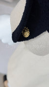 CHANEL 89S Vintage Dark Navy Ivory Creme Tweed Jacket Skirt Suit 38 40 シャネル ヴィンテージ・ダークネイビー・アイボリー・ツイード・ジャケット・スカート・スーツ