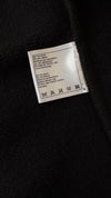 CHANEL 12A Black Wool Lambskin Leather CC Logo Long Cardigan 36 シャネル ブラック・ウール・ラムスキン・レザー・腕CCロゴ・ロングカーディガン・コート 即発