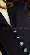 CHANEL 97S Vintage Navy Wool 100% Basic Blazer Jacket 38 40 シャネル ヴィンテージ・ネイビー・ウール100%・定番・ブレザー・ジャケット 即発 - TC JAPAN