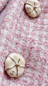 CHANEL 09C Pink Wool Silk Alpaca Camellia Jacket 38 シャネル ピンク・ウール・アルパカ・シルク・カメリア・ジャケット 即発