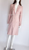 CHANEL 02S Pale Pink Zip Up Silk Tweed Jacket Coat 38 シャネル 淡いピンク ジッパー シルク ツイード ジャケット コート 即発