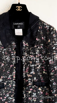 CHANEL 04A Black Multicolor Wool Tweed Jacket 36 40 シャネル ブラック マルチカラー ウール ツイード ジャケット 即発