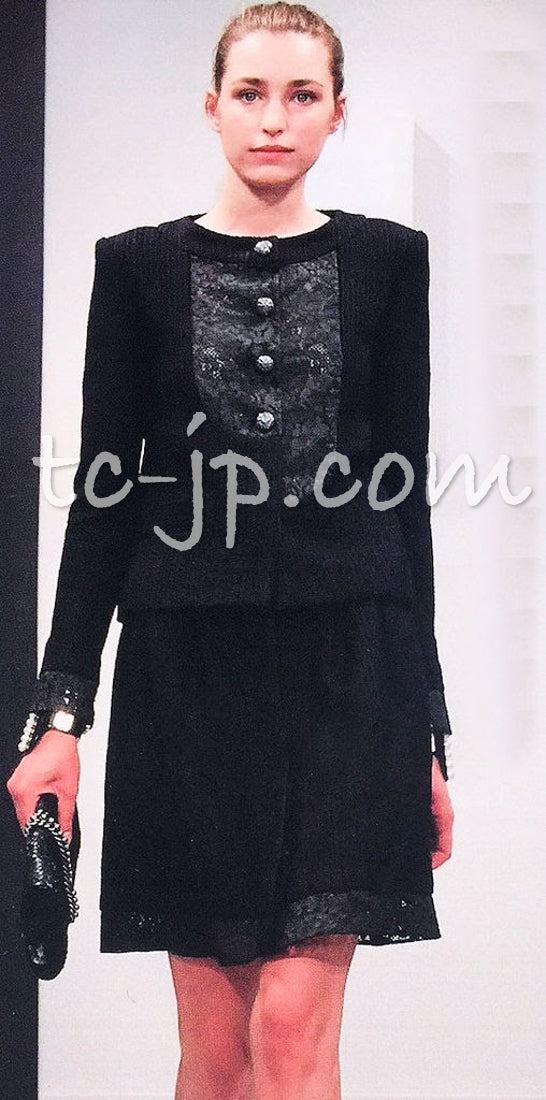 シャネル ジャケット CHANEL 15S キーラ ナイトレイ着用 ブラック ツイード ココボタン 希少サイズ 46 - TC JAPAN
