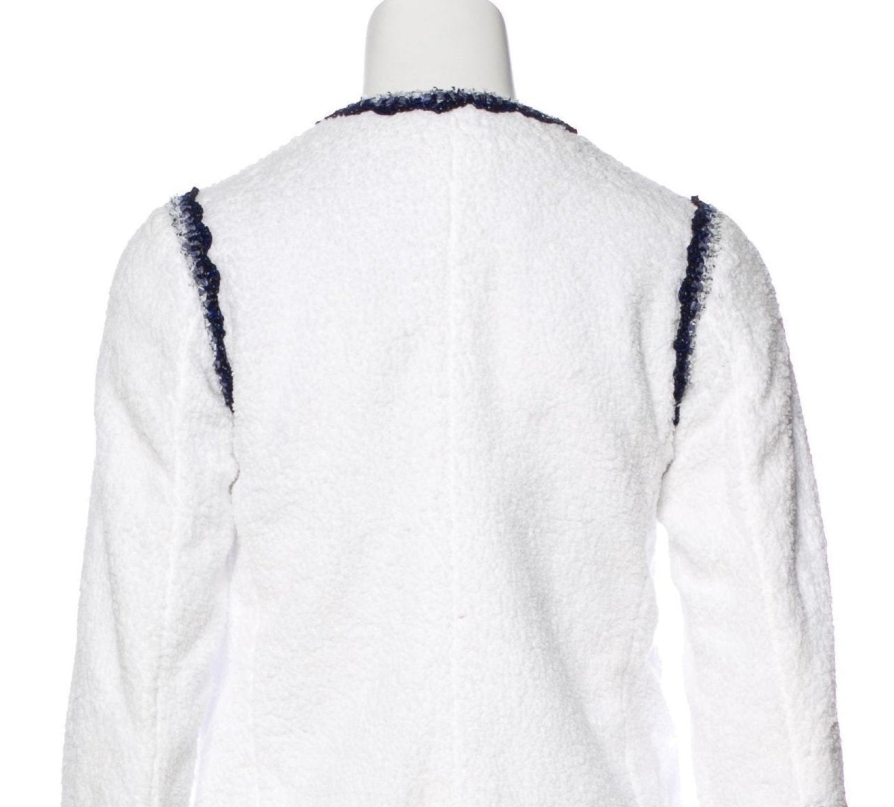 CHANEL 12C White Cute Pile Cotton Jacket 34 36 40 シャネル 柔らかホワイト テリー コットン ジャケット 即発