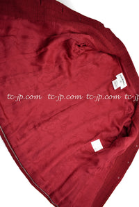 CHANEL 12PF Red Griopix Buttons Cotton Jacket 36 シャネル レッド グリポア宝石ボタン コットン ジャケット 即発