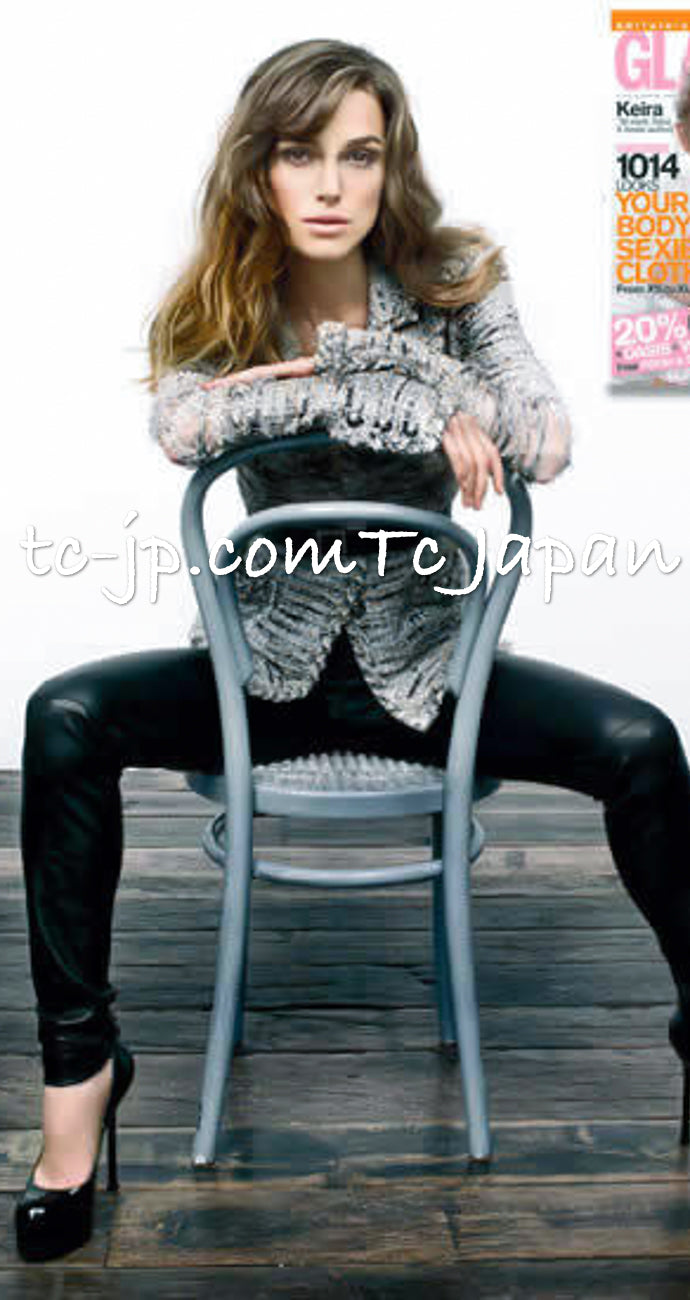 CHANEL 08A Sarah Jessica Parker Grey Multi Tweed Jacket Skirt 36 シャネル サラ・ジェシカ着用・グレー マルチ・ツイード・ジャケット・スカート 即発 - TC JAPAN