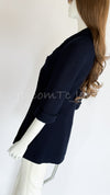CHANEL 13S Navy Double Cotton Jacket 34 36 シャネル ネイビー・ダブル・コットン・ジャケット 即発