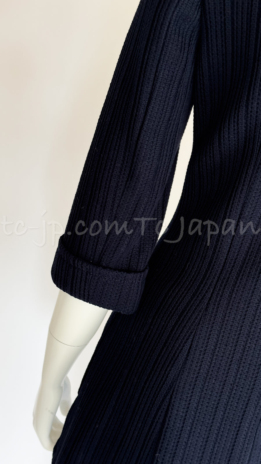 CHANEL 13S Navy Double Cotton Jacket 34 36 シャネル ネイビー・ダブル・コットン・ジャケット 即発