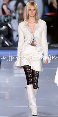CHANEL 02A Beige Black Sleeveless Wool Knit Tops Sweater 38 シャネル ベージュ ブラック ノースリーブ ウール ニット トップス セーター
