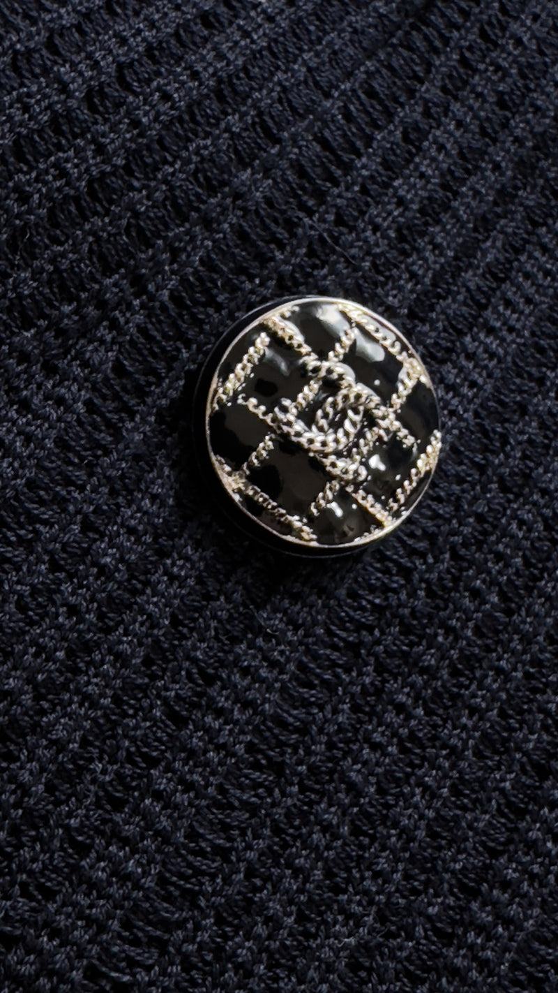 CHANEL 13S Navy Double Cotton Jacket 34 36 シャネル ネイビー・ダブル・コットン・ジャケット 即発