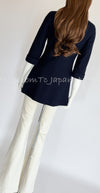 CHANEL 13S Navy Double Cotton Jacket 34 36 シャネル ネイビー・ダブル・コットン・ジャケット 即発